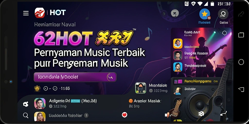 Tampilan gameplay seru di 62HOT dengan musik menarik.