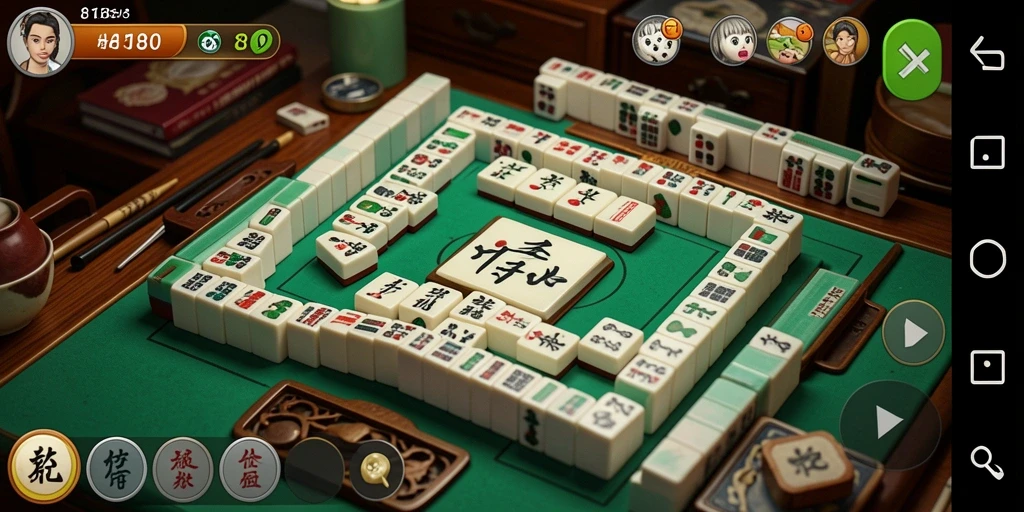 Tampilan menarik gameplay Mahjong di 8180 yang mendebarkan.