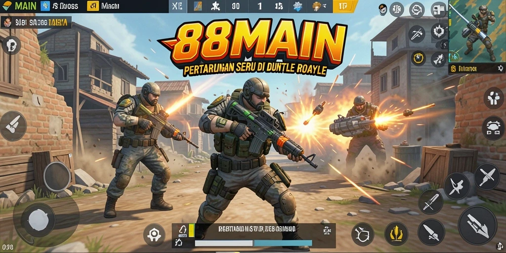 Gameplay seru di 88MAIN dengan aksi Battle Royale.