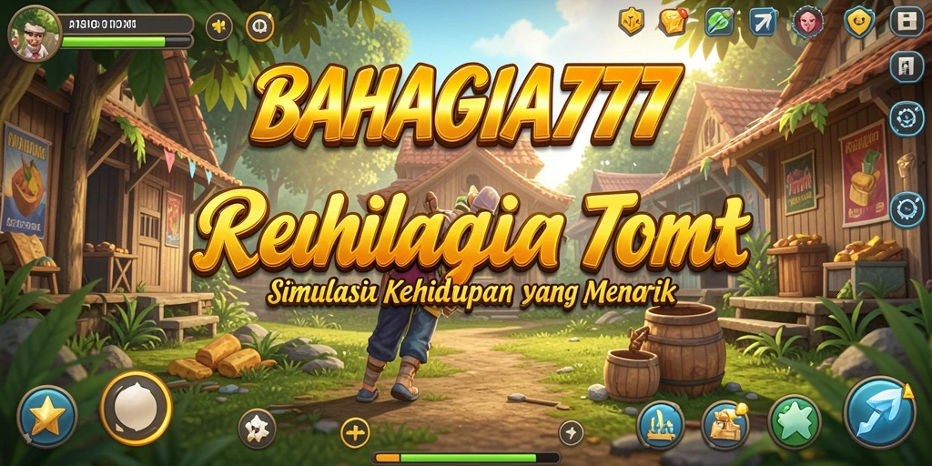 Tangkapan layar dari gameplay BAHAGIA777 yang menunjukkan simulasi kehidupan yang interaktif.