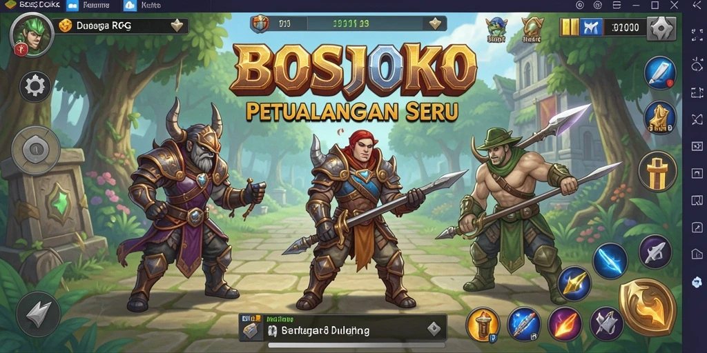 Screenshot gameplay menampilkan aksi seru dalam BOSJOKO.