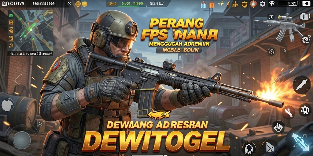 Screenshot gameplay DEWITOGEL dengan aksi tembak-menembak yang seru.