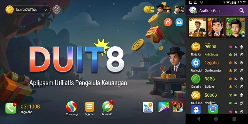 Tampilan antarmuka pengguna DUIT8 yang intuitif dan menarik.