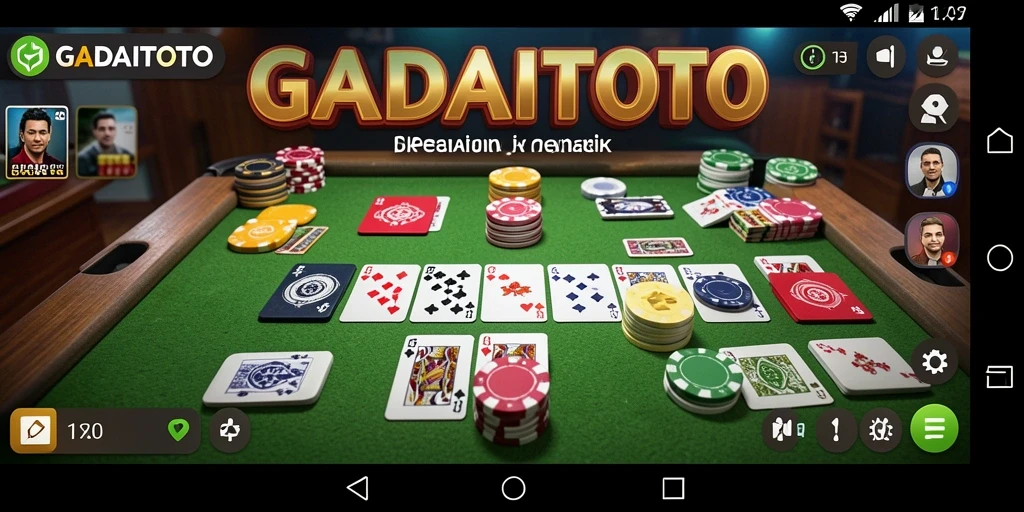 Tampilan gameplay GADAITOTO menampilkan serunya permainan Gaple.