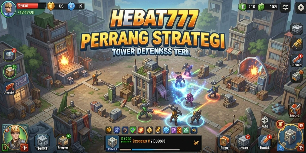 Tampilan gameplay HEBAT777 yang mengasyikkan dalam pertahanan Tower Defense.