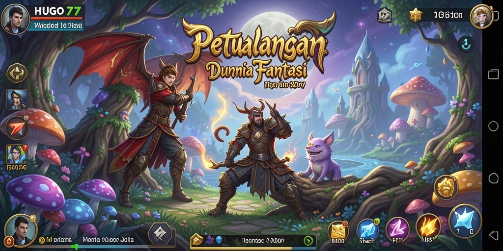 Tangkapan layar HUGO77 menampilkan aksi mendebarkan dalam petualangan.