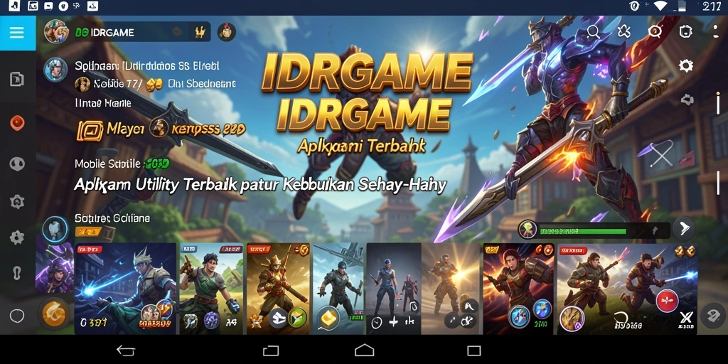 Tangkapan layar IDRGAME menampilkan antar muka yang intuitif untuk manajemen tugas.