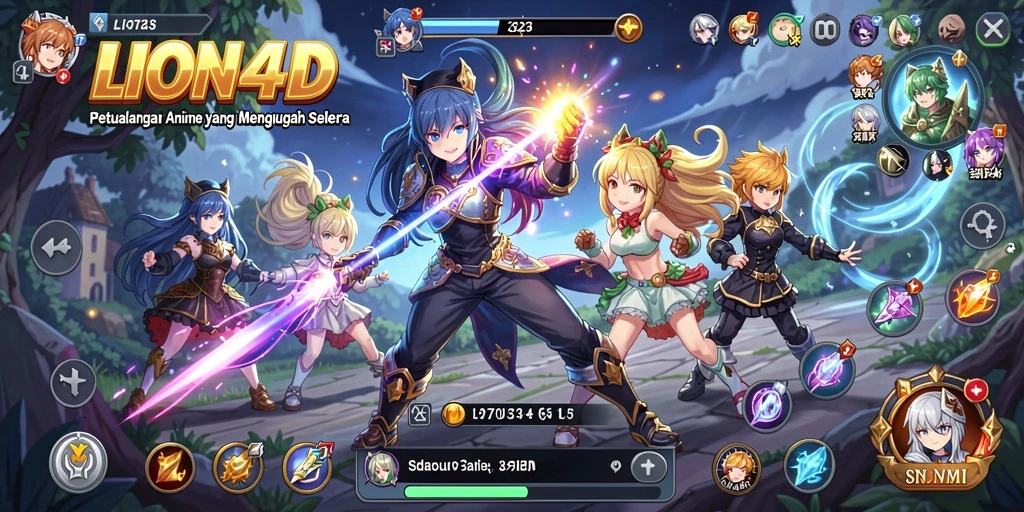 Tangkapan layar gameplay LION4D menampilkan aksi pertarungan yang memukau.