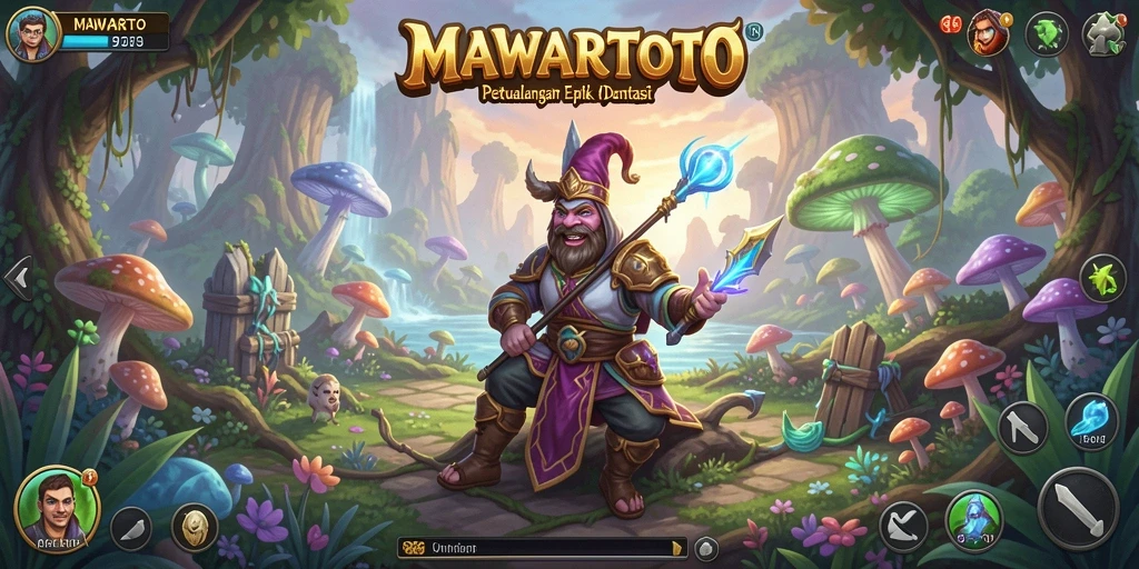 Screenshot utama gameplay MAWARTOTO memperlihatkan aksi seru di dunia RPG.