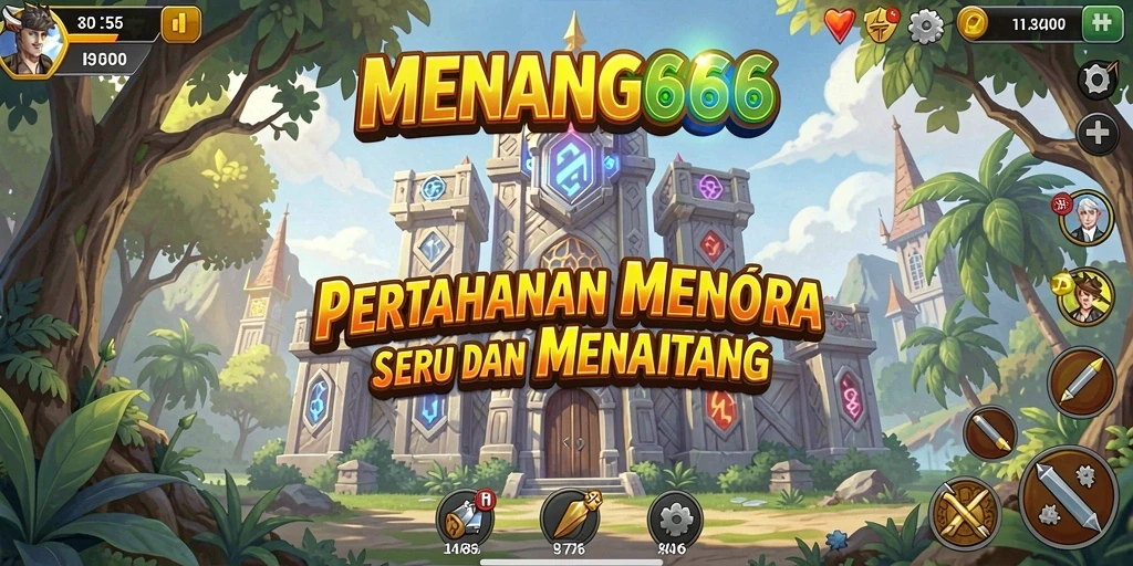 Tampilan gameplay menara di MENANG666 yang menegangkan.