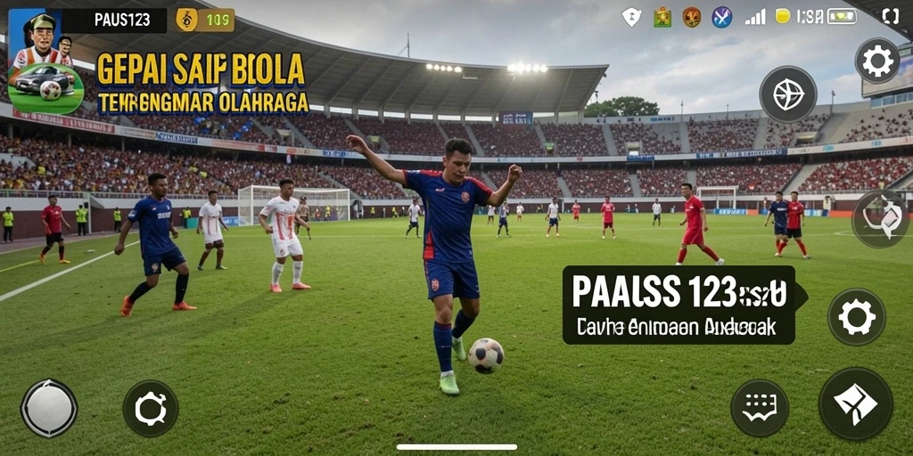Tampilan gameplay PAUS123 yang mendebarkan dalam pertandingan sepak bola.