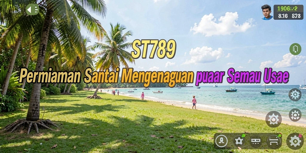 Tampilan gameplay ST789 yang ceria dan penuh tantangan.