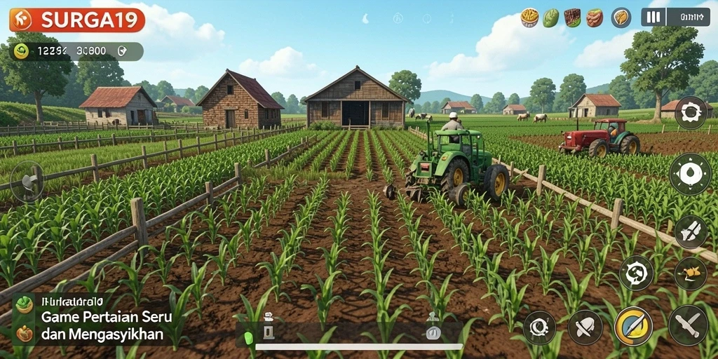 Tampilan gameplay SURGA19 yang penuh warna dan interaktif.