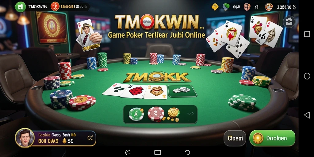 Tampilan menarik dari gameplay Poker di TMOKWIN.