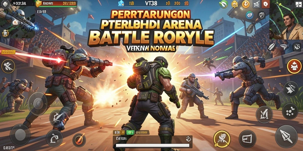 Tampilan seru dari gameplay VT38 yang intens dan kompetitif.