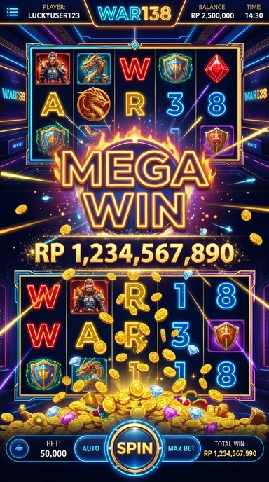 Tampilan antarmuka pengguna war138 yang sederhana dan menarik.